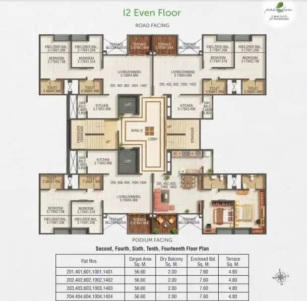 Kumar Park Infinia Floor plan 1