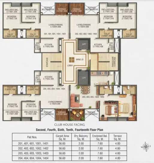 Kumar Park Infinia Floor plan 4