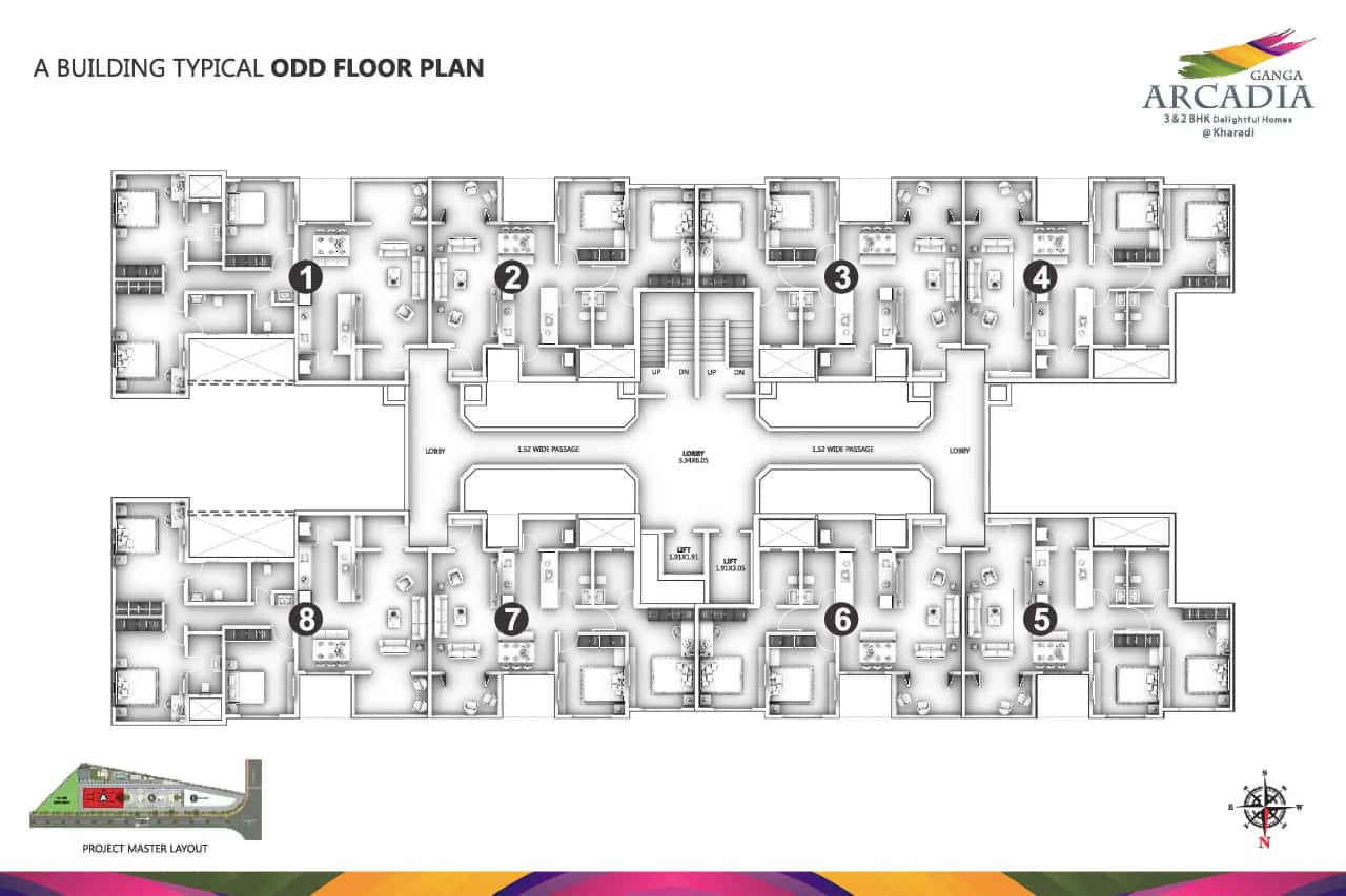 Ganga Arcadia Floor plan 1