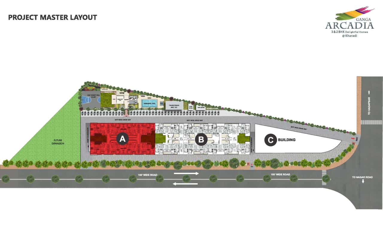 Ganga Arcadia Floor plan 1