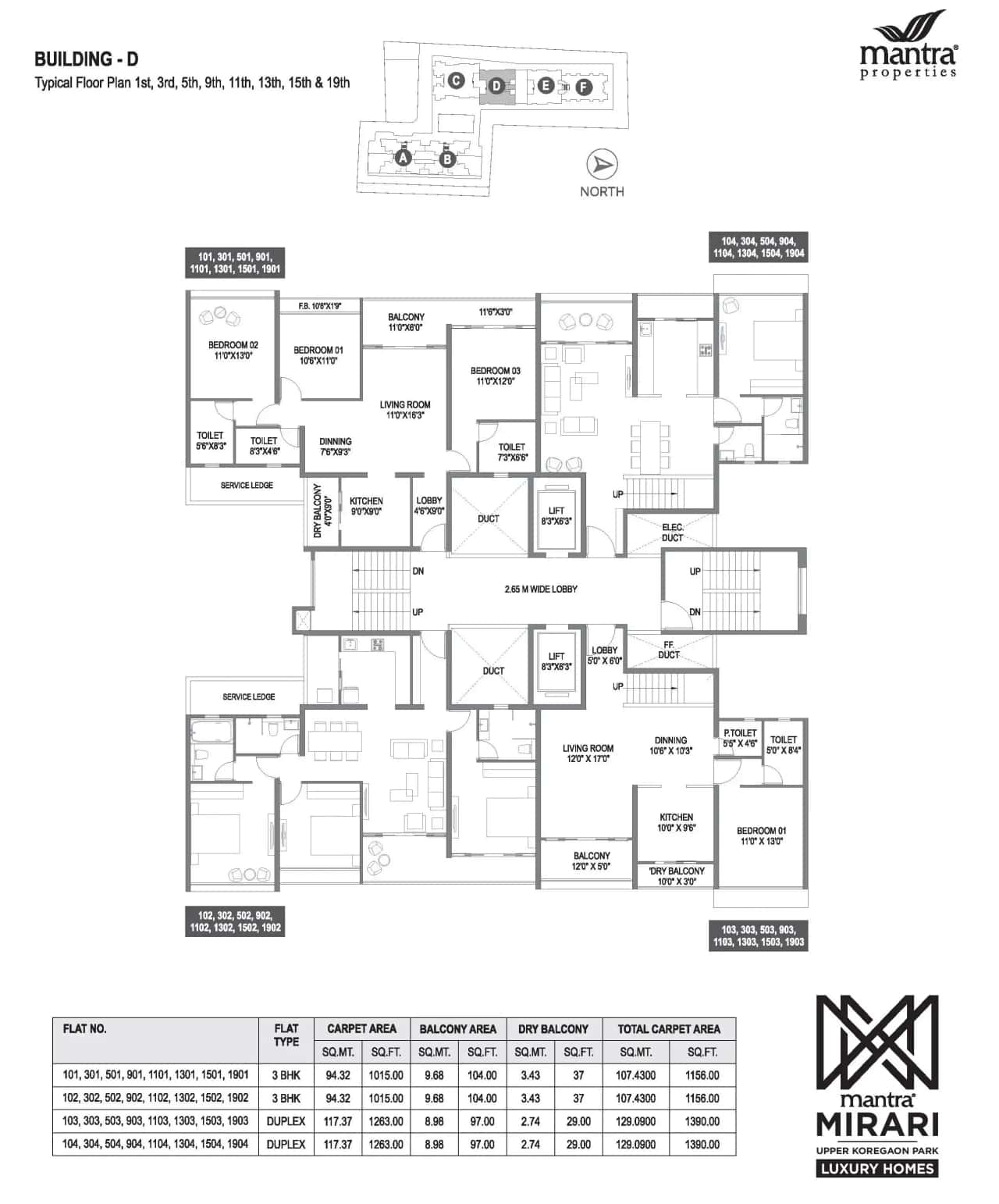 Mantra Mirari Floor plan 3