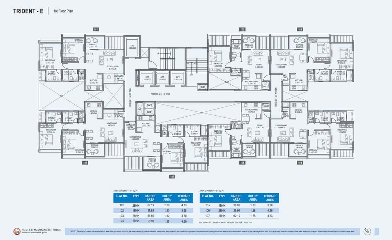 Paranjape Trident Towers Floor plan 1