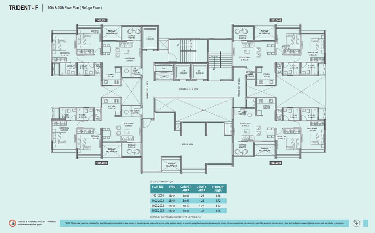 Paranjape Trident Towers Floor plan 9