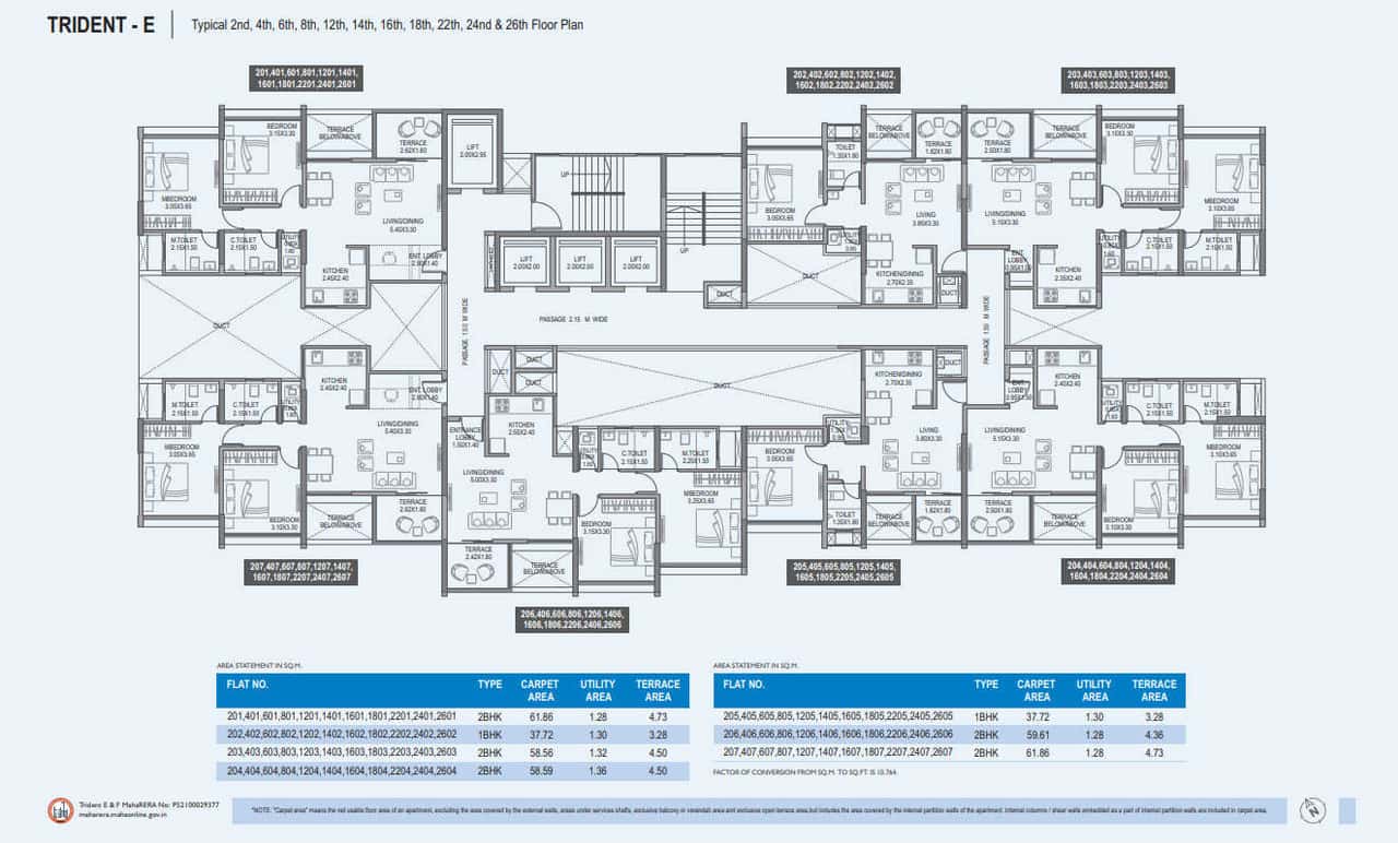 Paranjape Trident Towers Floor plan 11