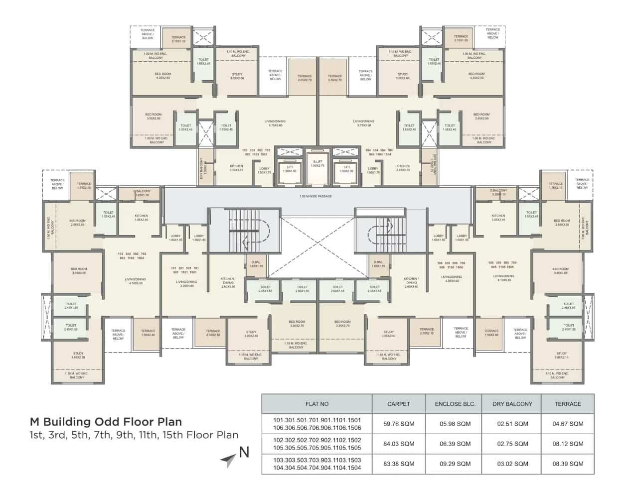 Kolte Patil Three Jewels Moon Stone Floor plan 6
