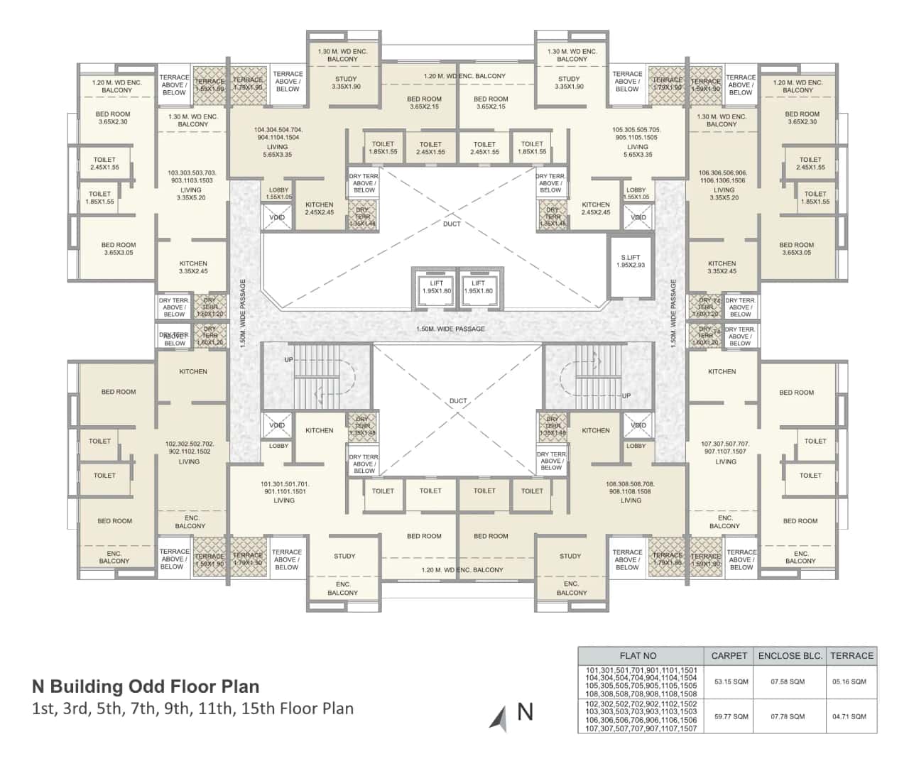Kolte Patil Three Jewels Moon Stone Floor plan 7