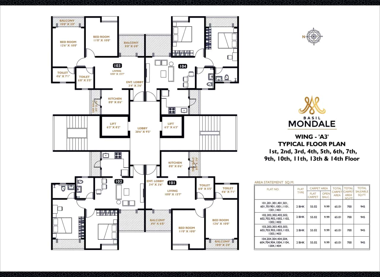 Basil Mondale Floor plan 3