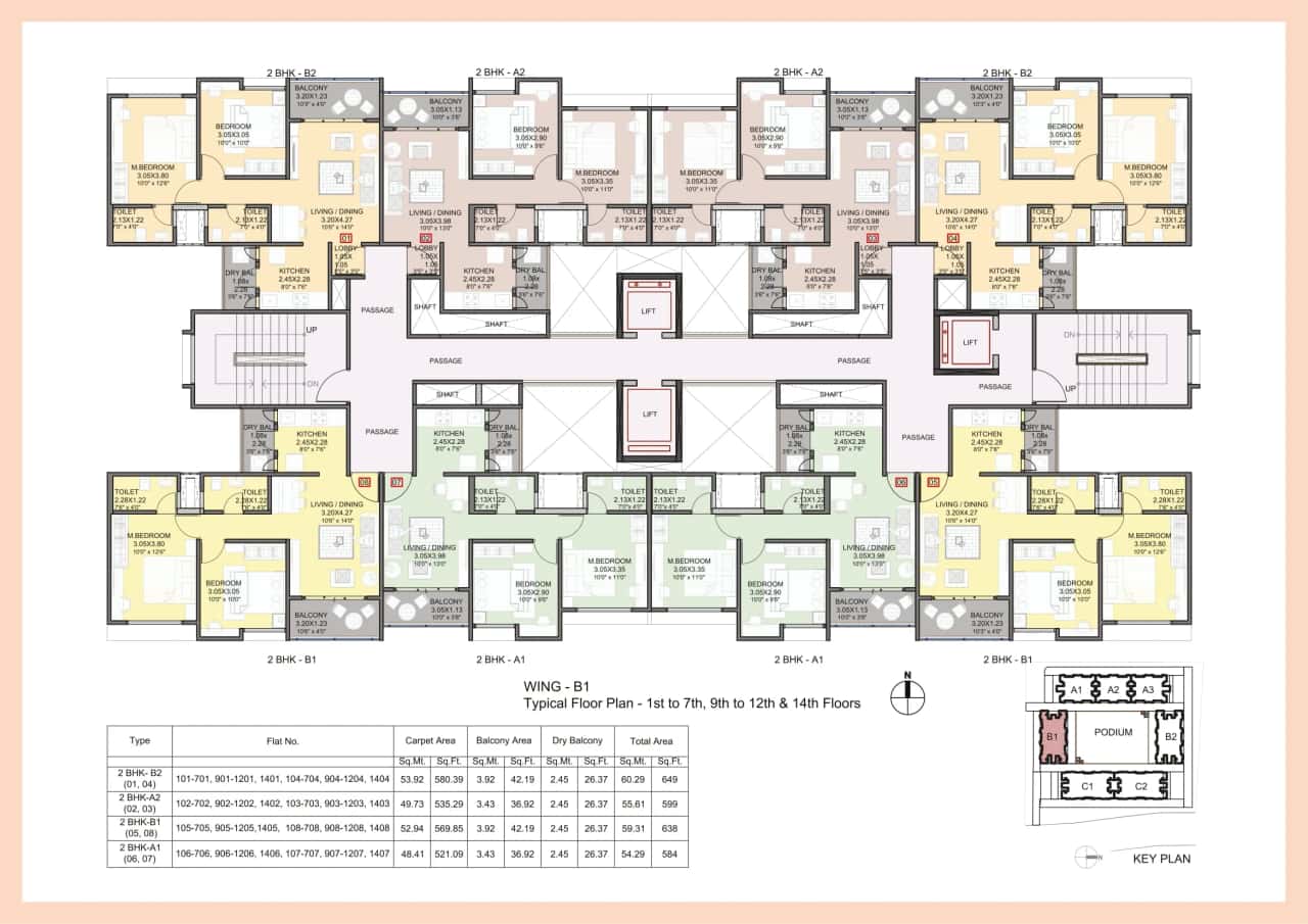 Kohinoor Abhimaan Township Floor plan 6
