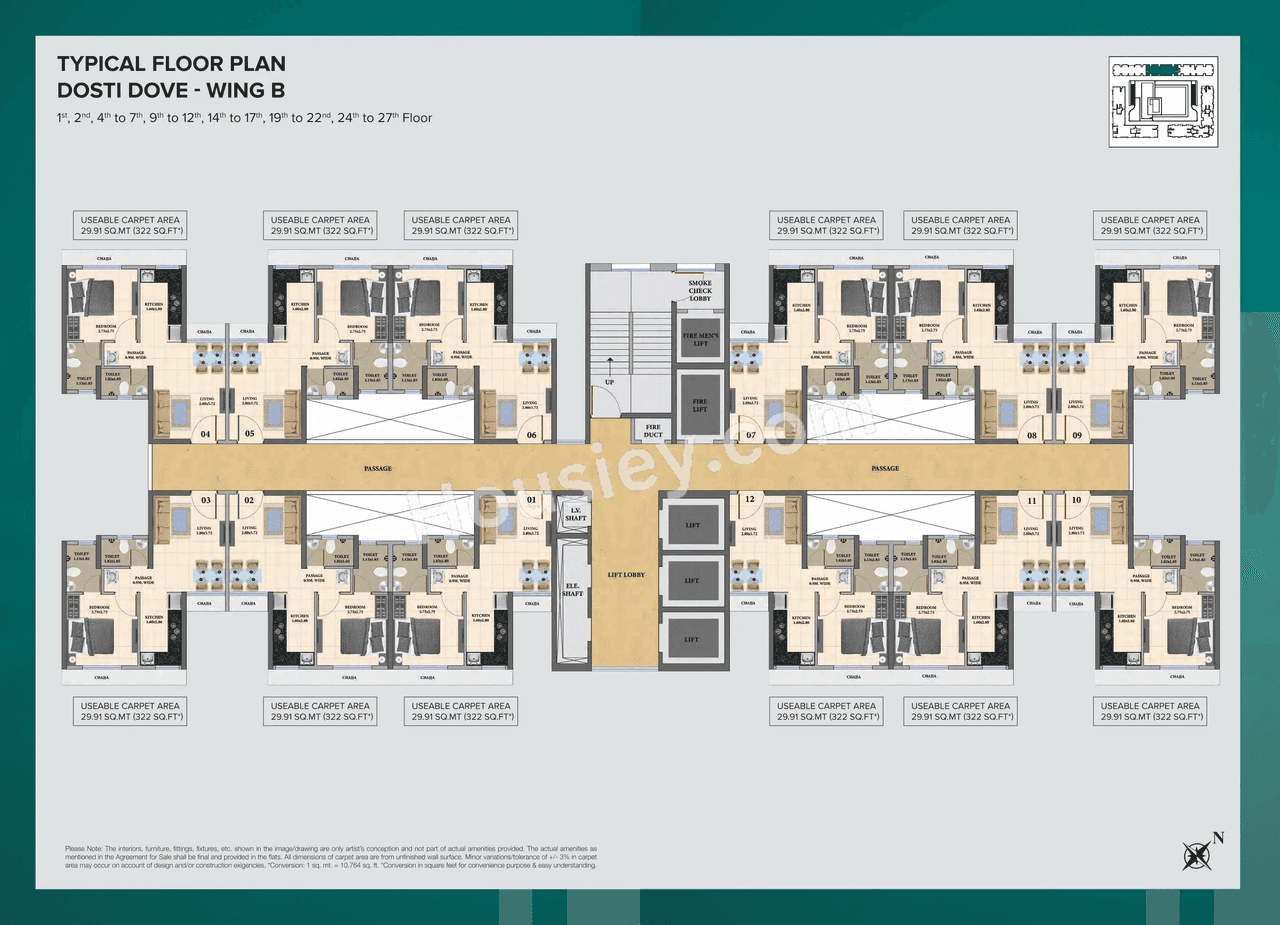 Dosti Nest Floor plan 3
