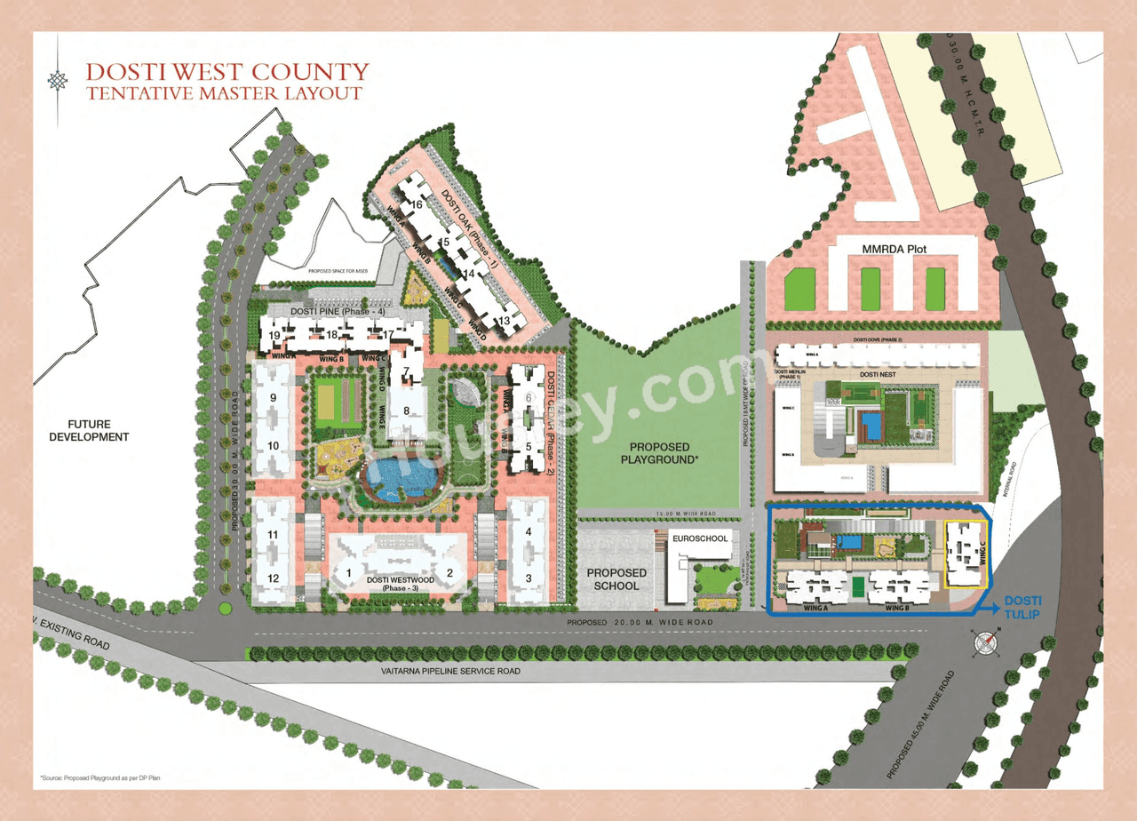 Dosti Tulip Floor plan 1