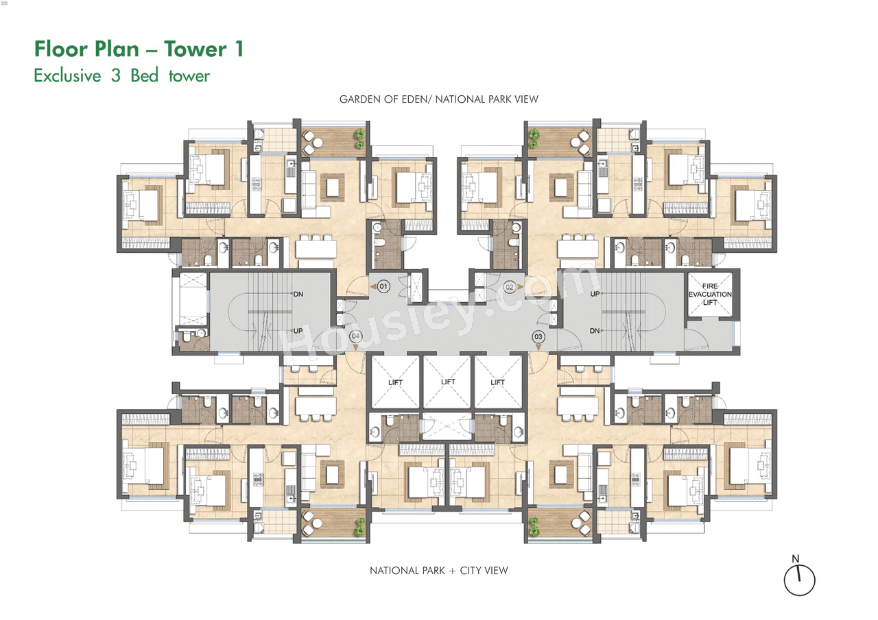 Lodha Woods Floor plan 1