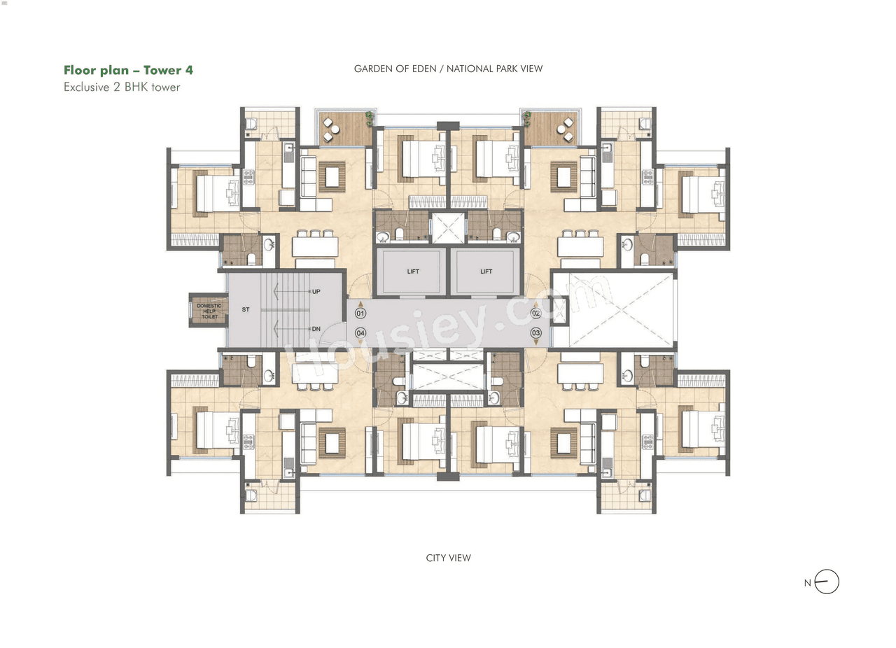 Lodha Woods Floor plan 4