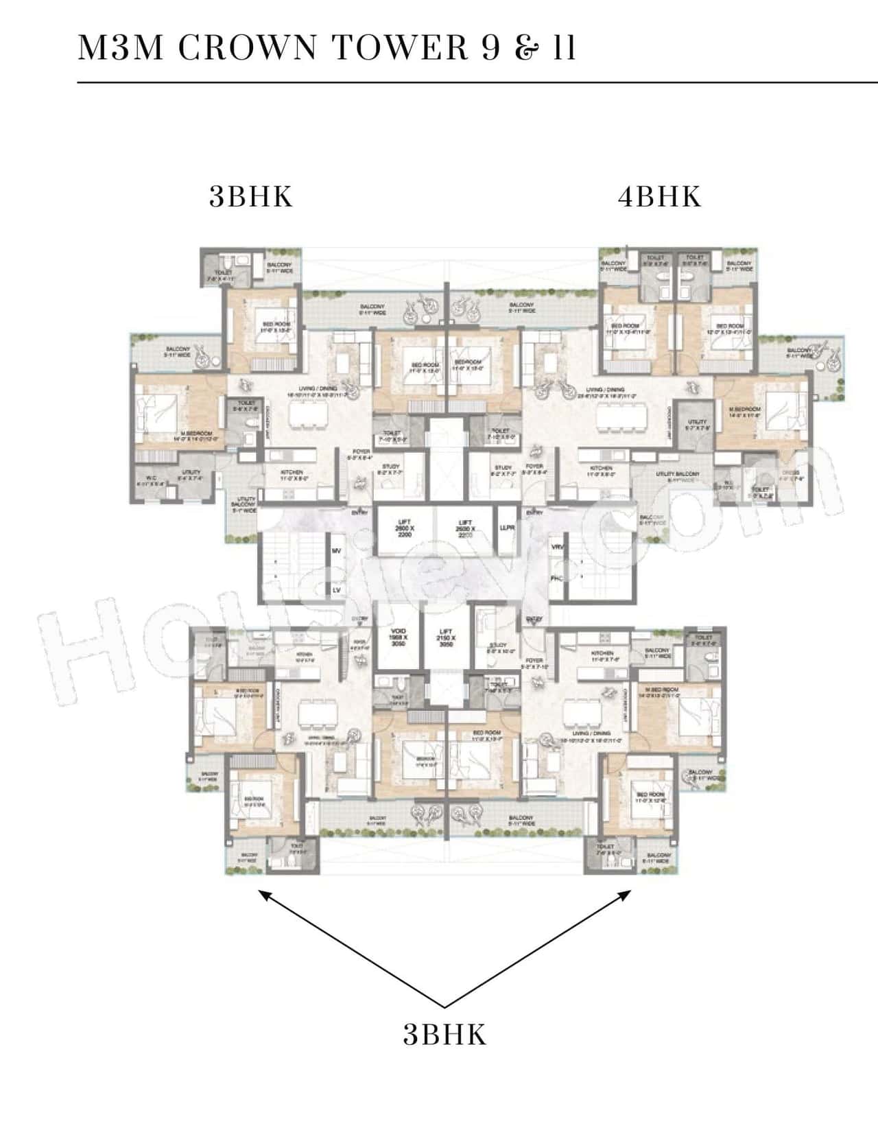 M3M crown Floor plan 4