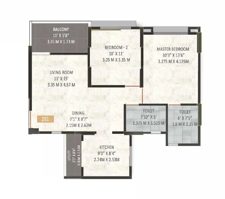 Unit plan - 776 sq.ft.