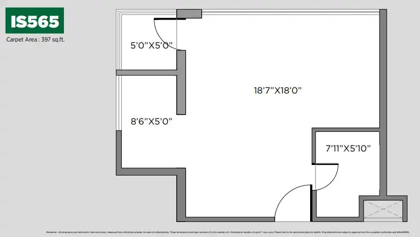 VJ Indilife Unit plan - 397 sq.ft.