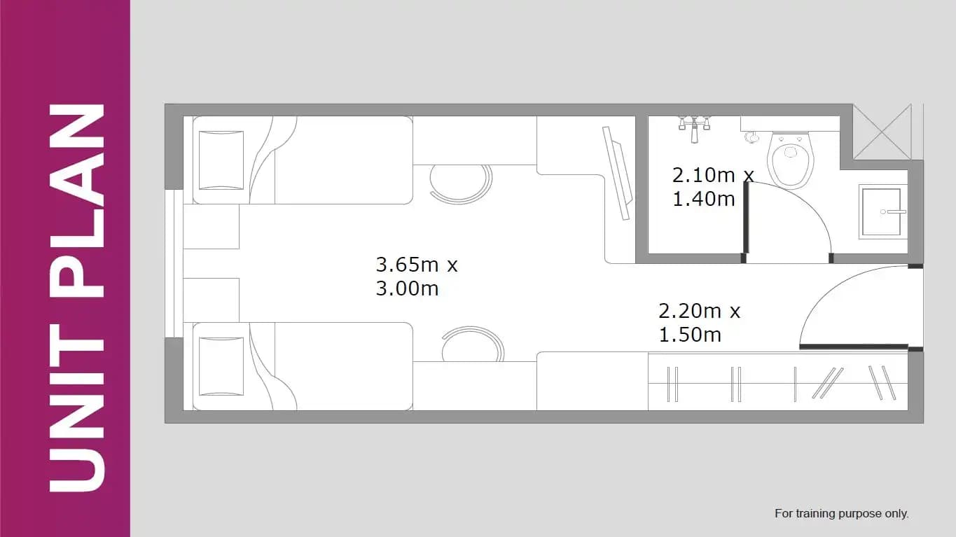 Unit plan - 275 sq.ft.