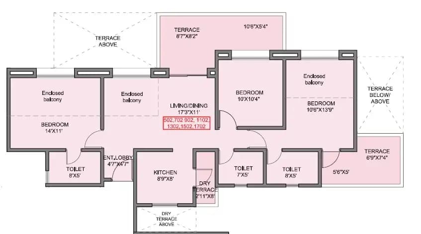 Unit plan - 1112 sq.ft.