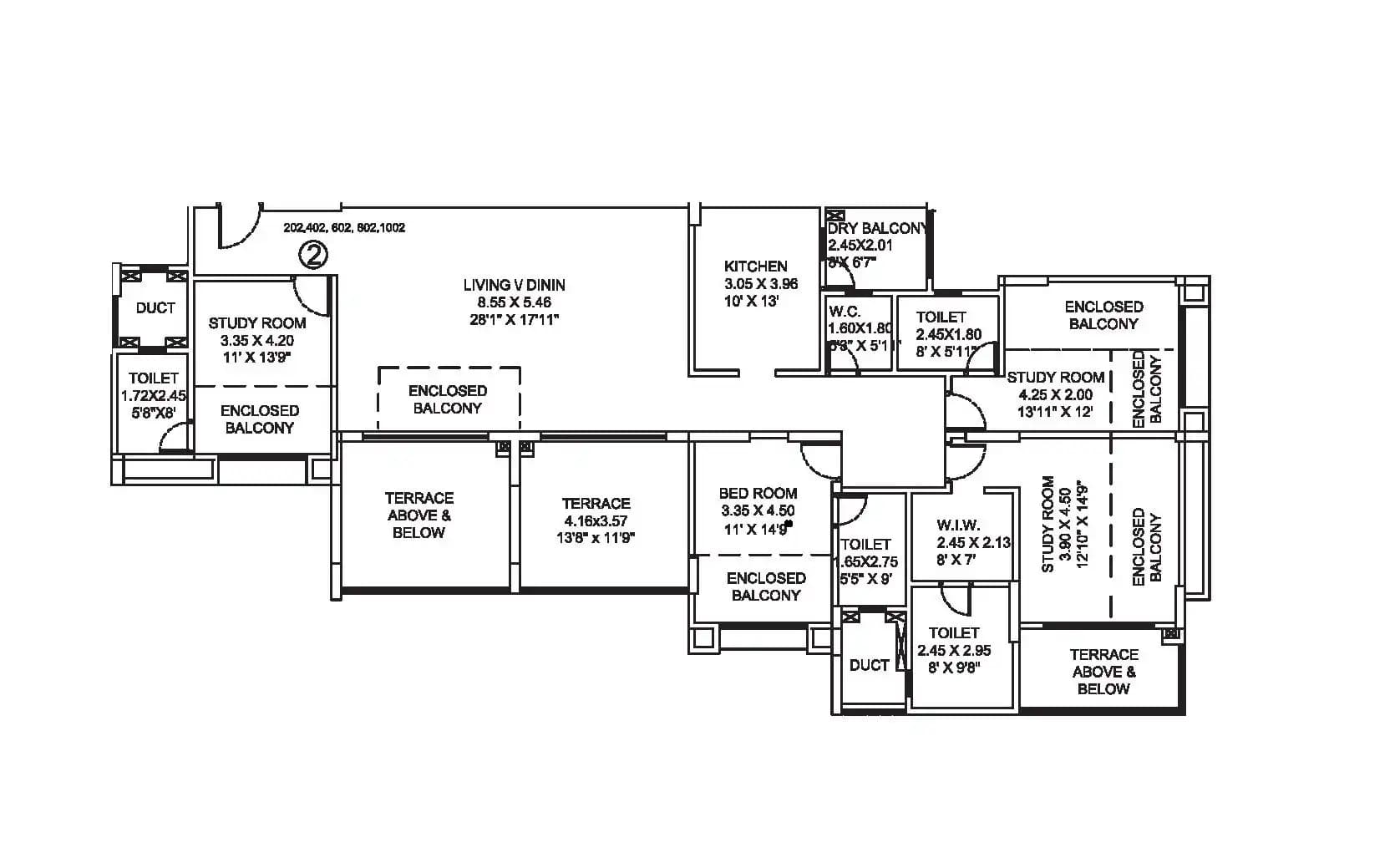 Unit plan - 2510 sq.ft.