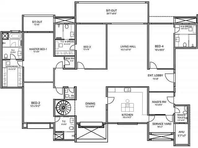 Unit plan - 3300 sq.ft.