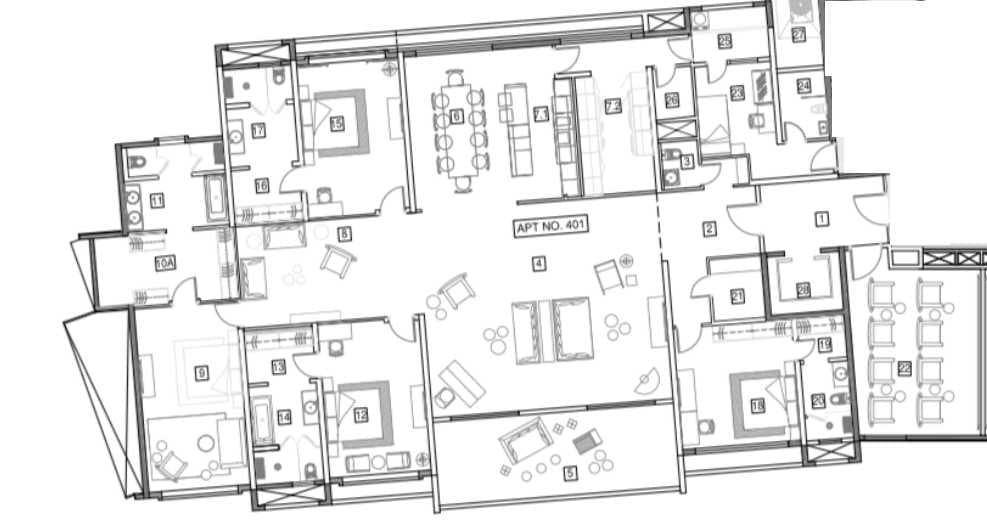 Panchshil Yoo Pune Unit plan - 5321 sq.ft.