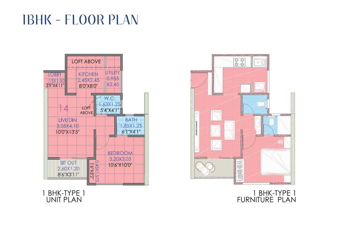 Aishwaryam Insignia Unit plan - 482 sq.ft.