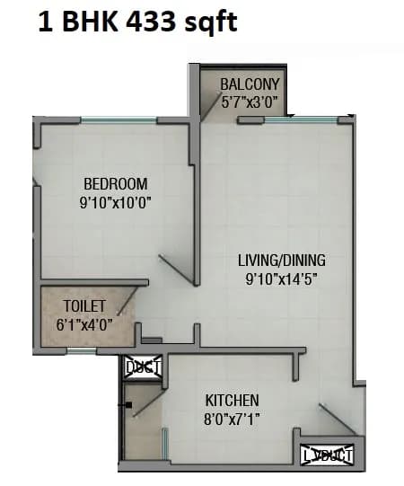 Naiknavare Neelaya Unit plan - 433 sq.ft.