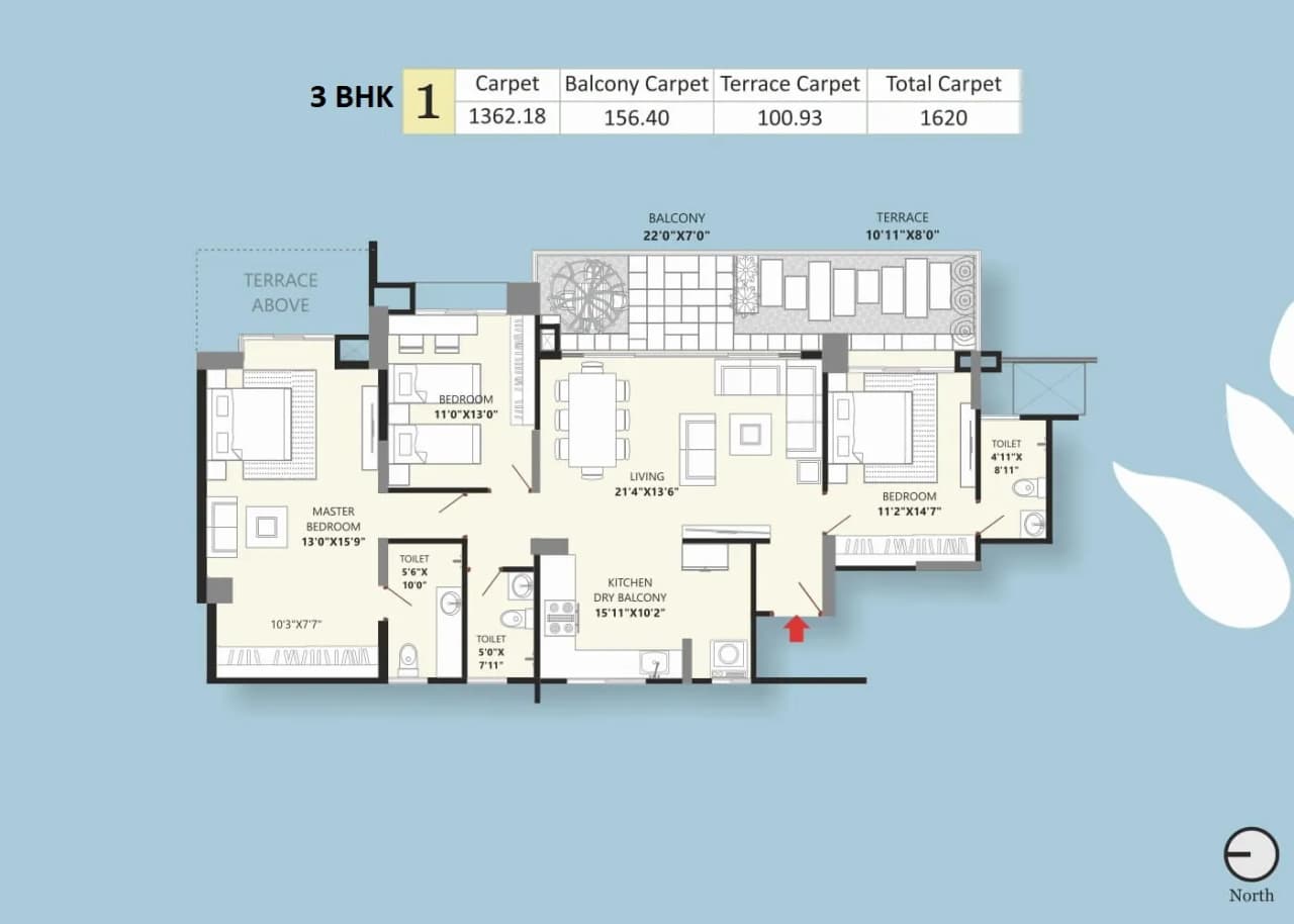 43 Privet Drive Unit plan - 1620 sq.ft.