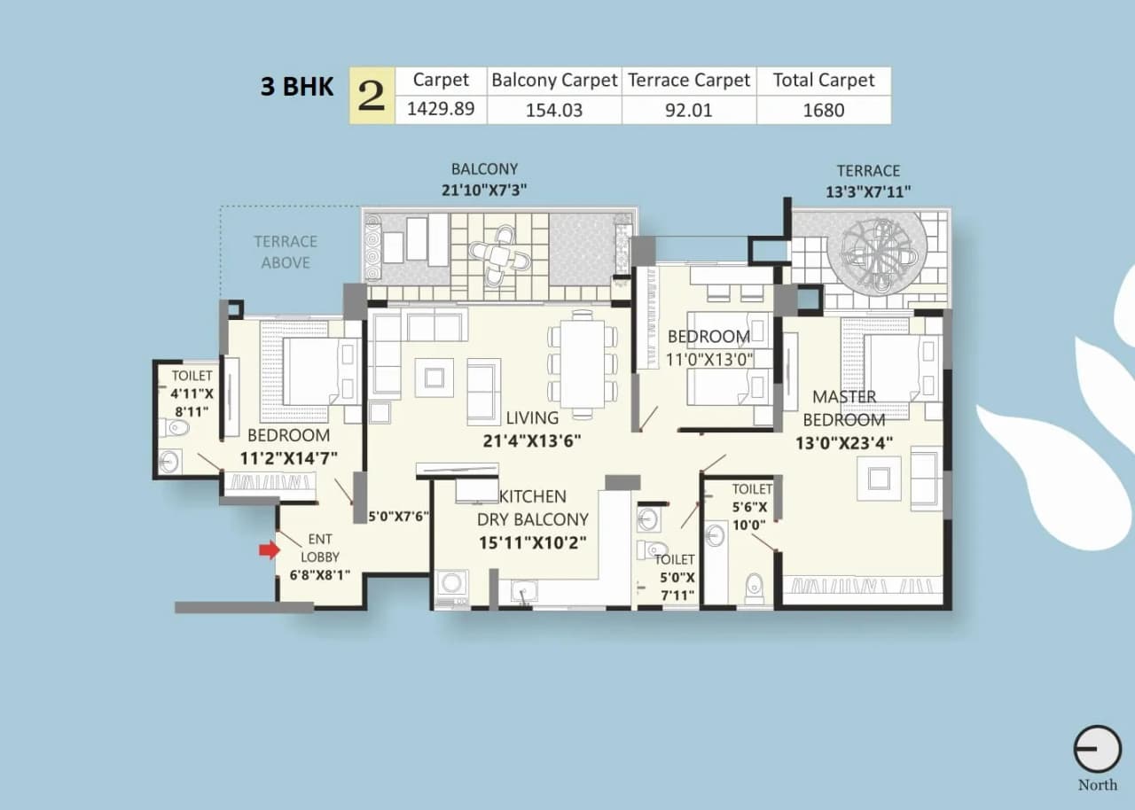 43 Privet Drive Unit plan - 1680 sq.ft.