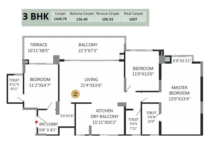 43 Privet Drive Unit plan - 1697 sq.ft.