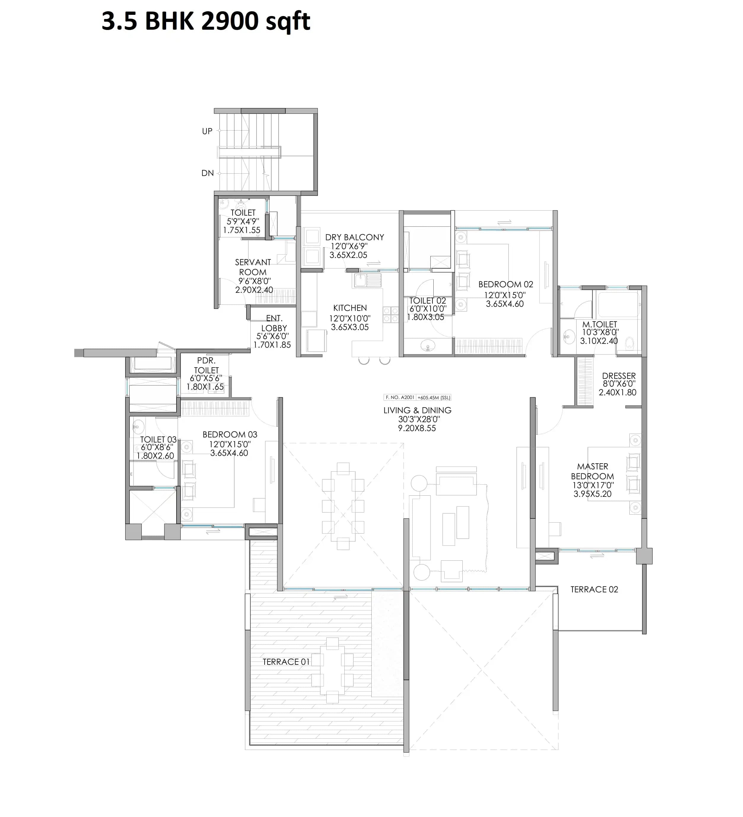 Unit plan - 2900 sq.ft.