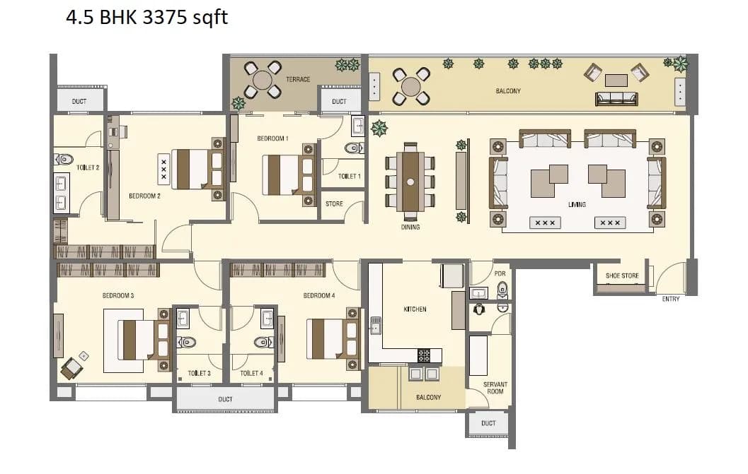 Unit plan - 3375 sq.ft.