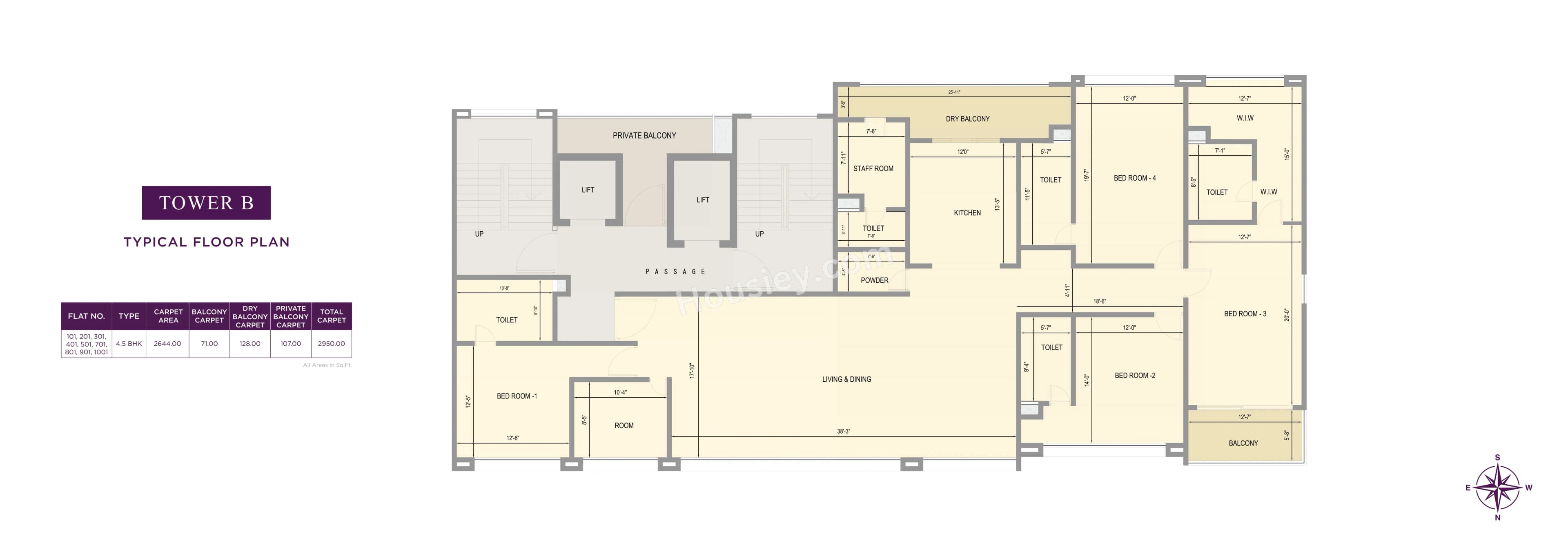 Unit plan - 2950 sq.ft.