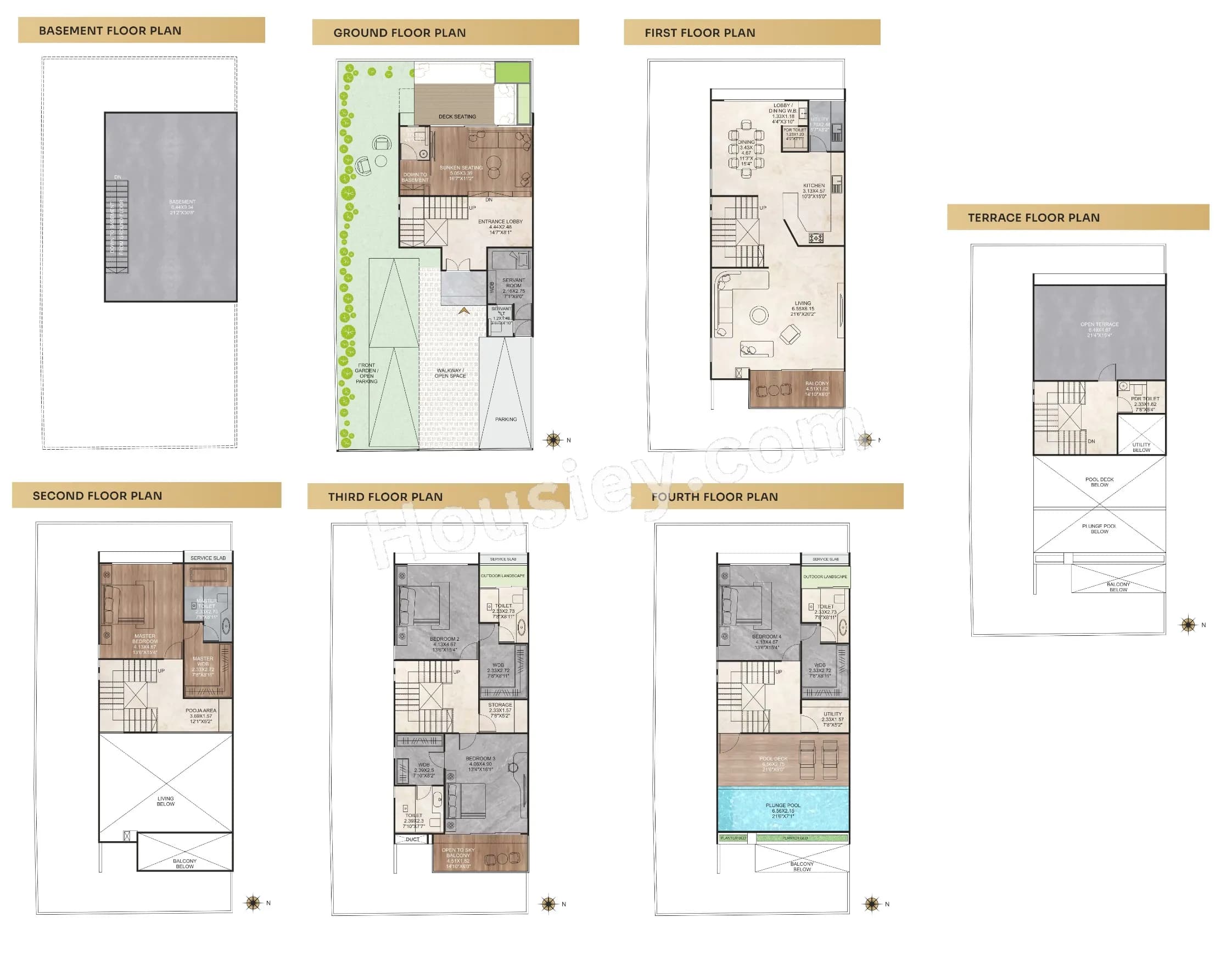 Jhamtani Ace Villas Unit plan - 5440 sq.ft.