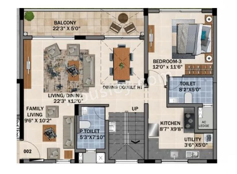 Unit plan - 1701 sq.ft.