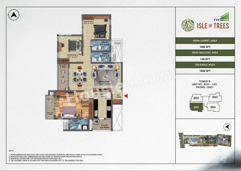 Unit plan - 1209 sq.ft.