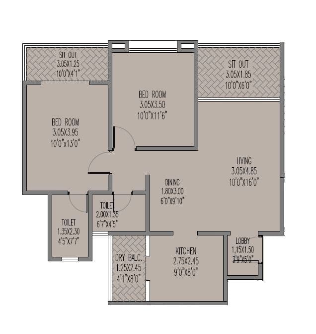 Unit plan - 815 sq.ft.