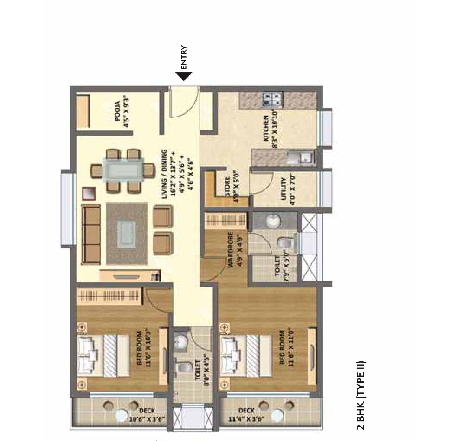 Unit plan - 703 sq.ft.