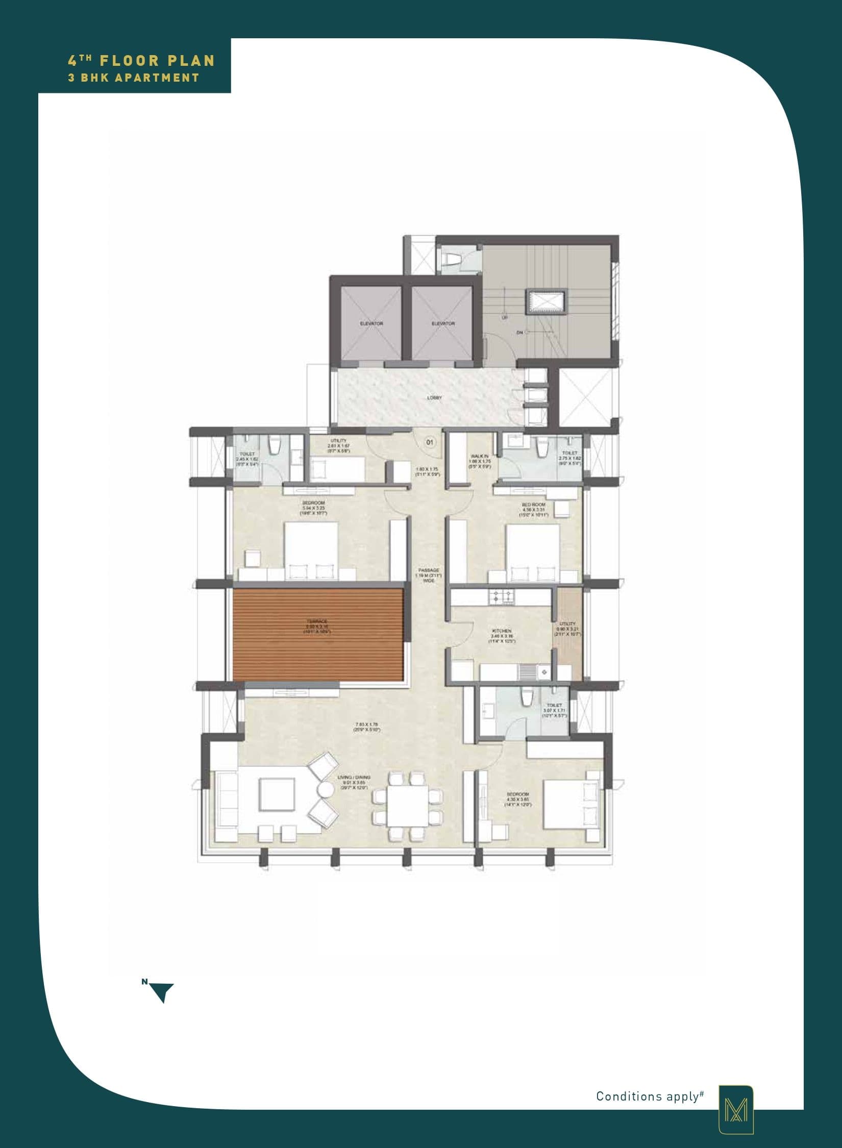 Unit plan - 1613 sq.ft.