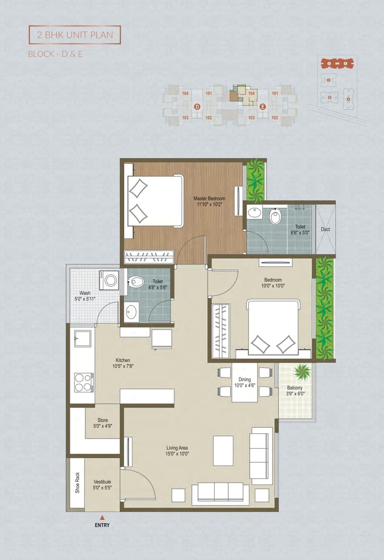Siddharth Luxuria Unit plan - 783 sq.ft.