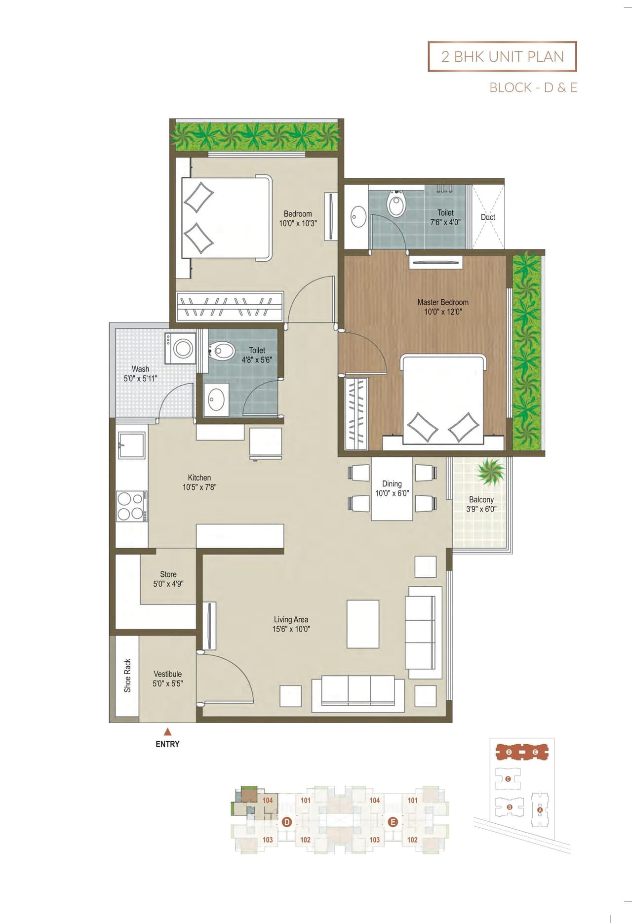 Siddharth Luxuria Unit plan - 810 sq.ft.