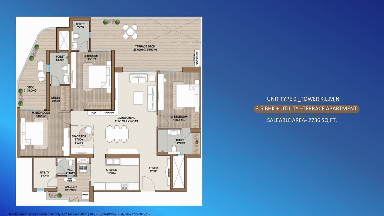 Smart World One DXP Unit plan - 1779 sq.ft.