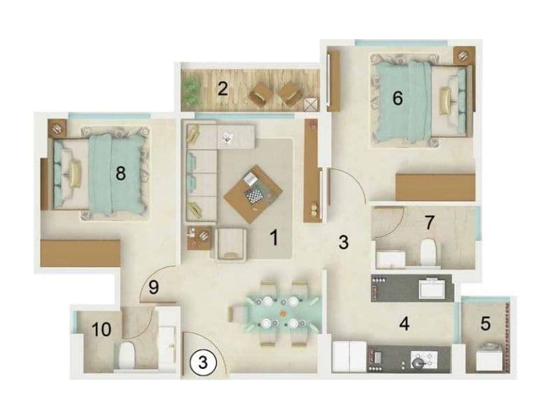 Unit plan - 625 sq.ft.