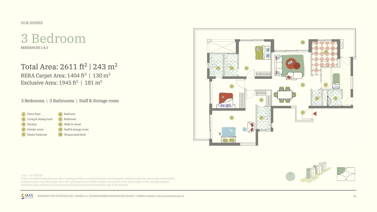 Max Estate 360 Unit plan - 1404 sq.ft.