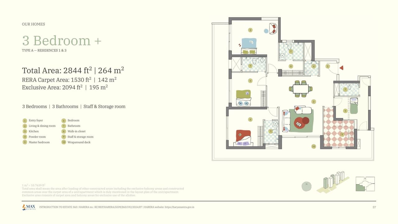 Max Estate 360 Unit plan - 1530 sq.ft.
