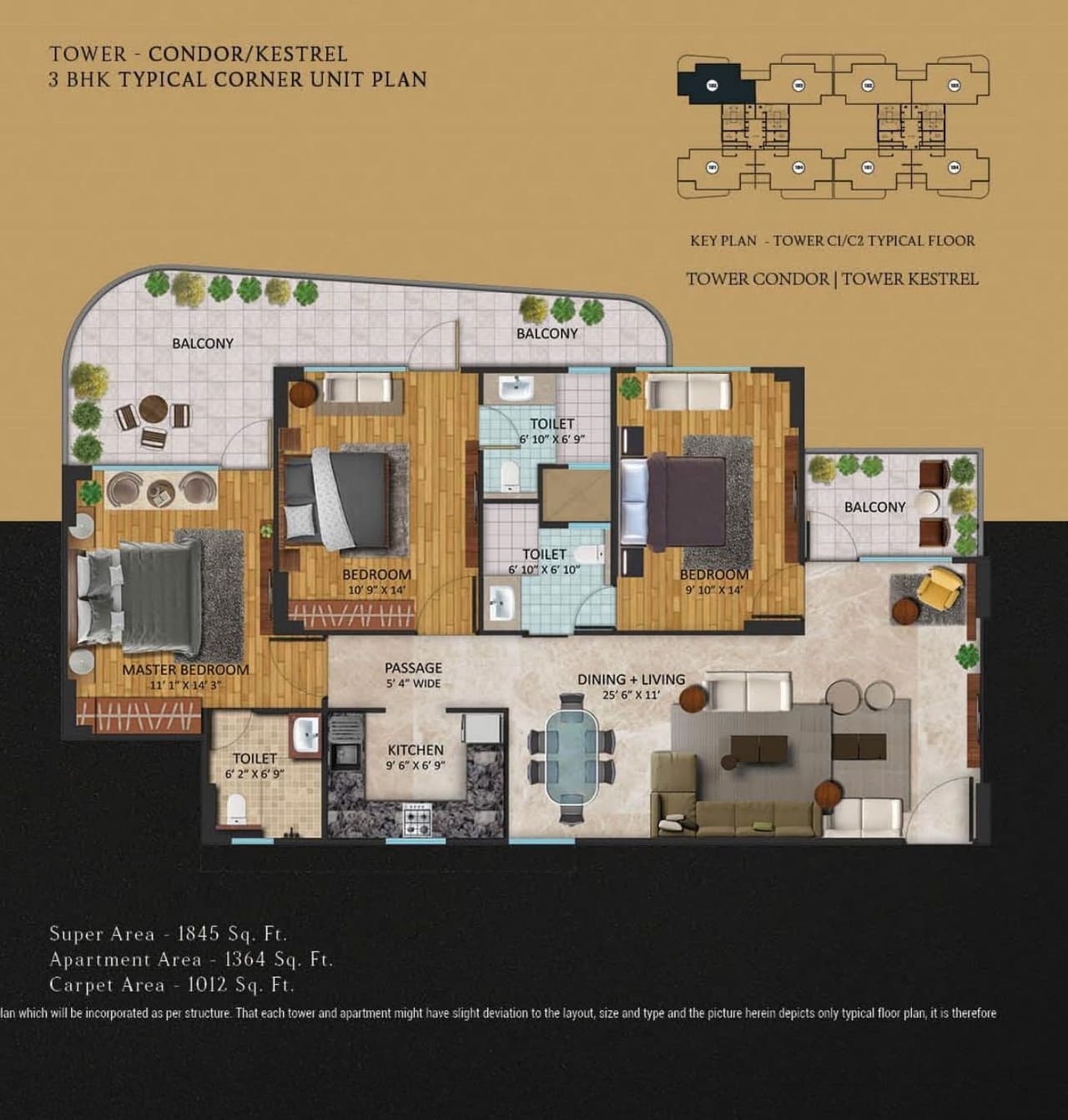 Chintamanis Unit plan - 1012 sq.ft.