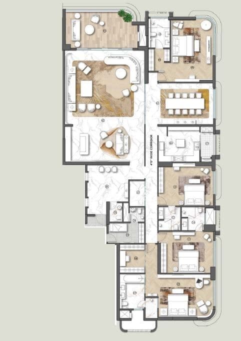 Lodha Cullinan Versova Unit plan - 4259 sq.ft.