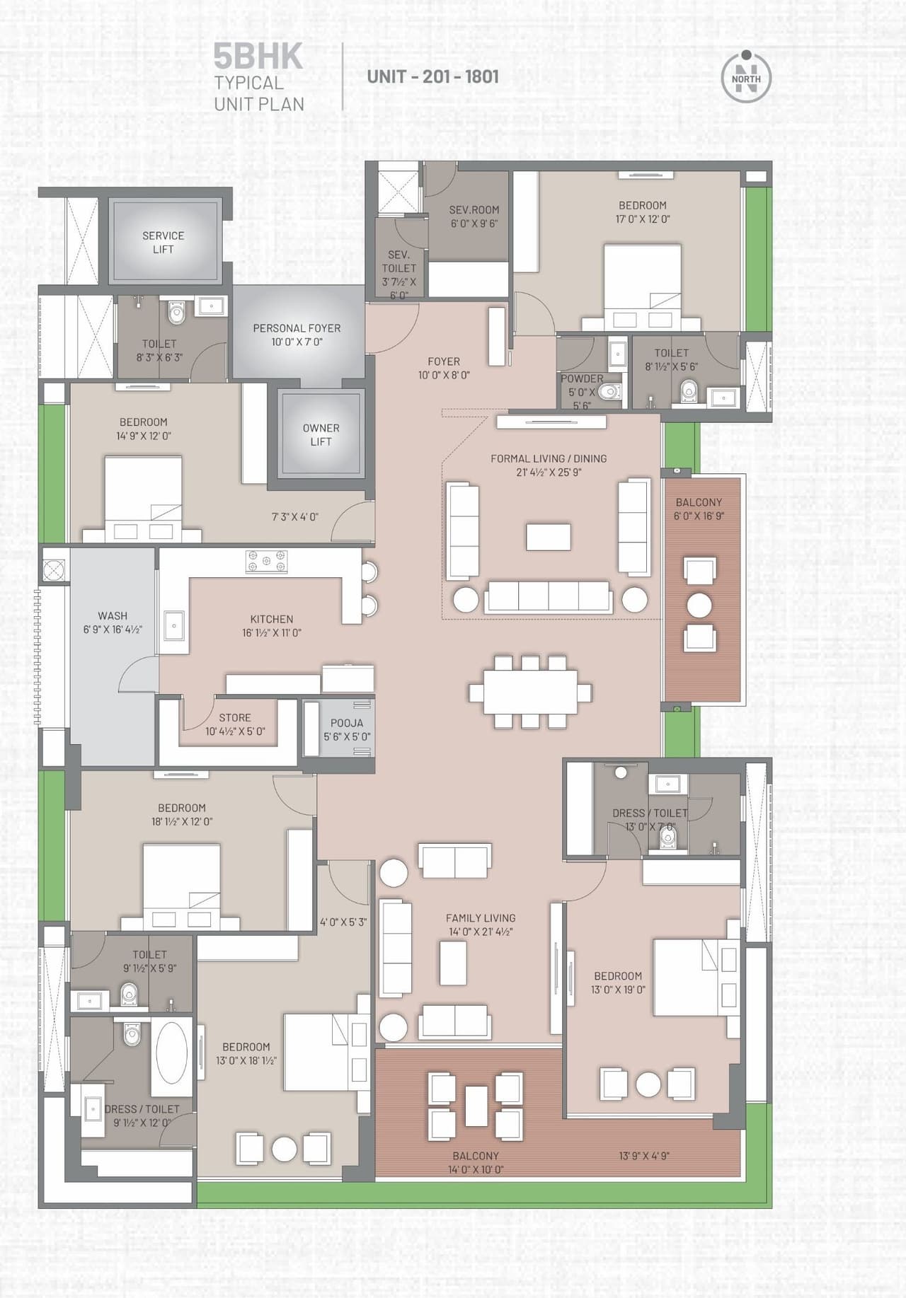 Times 40 Unit plan - 3575 sq.ft.