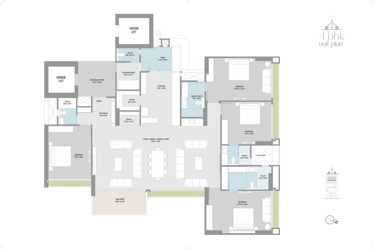 Times 104 Unit plan - 2475 sq.ft.