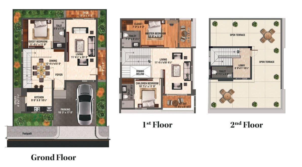 Hallmark Oakshir Unit plan - 1800 sq.ft.