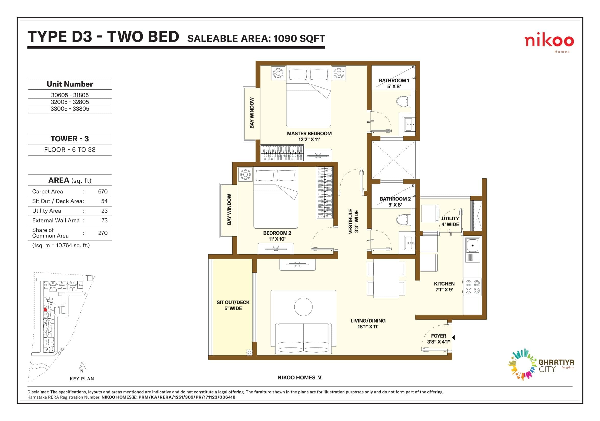 Unit plan - 670 sq.ft.